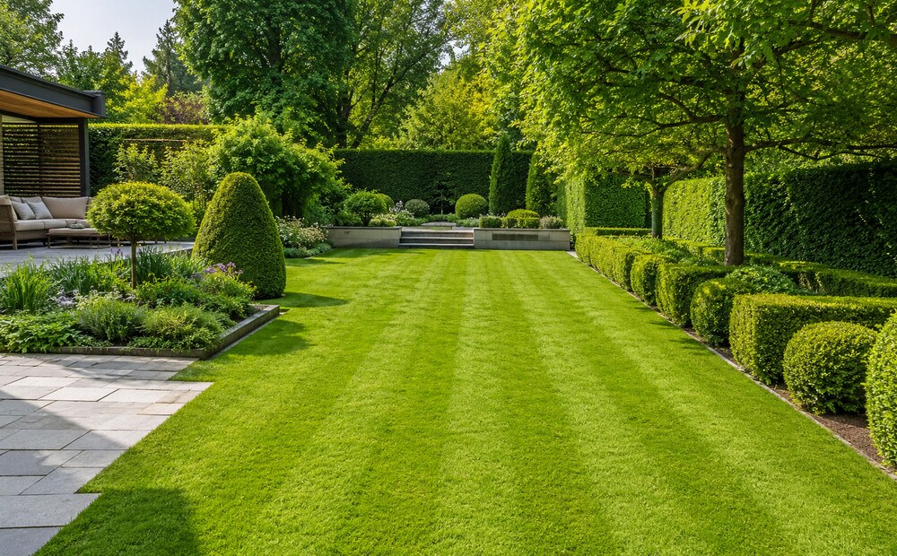 Gepflegter Garten nach dem Pflegeeinsatz